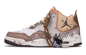 Jordan Кроссовки баскетбольные Courtside 23 End Of The Road Storm Abrasion Resistant Mid top Vintage Unisex White Gray Brown