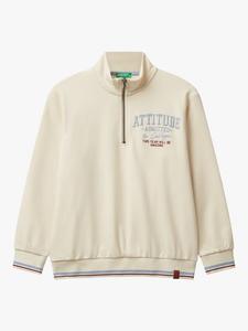 Детская толстовка с молнией Benetton, Cream
