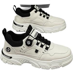 Мужские дышащие ботинки Qacksv, удобные повседневные обувные платформы, модные кроссовки с массивной подошвой для мужчин, прочная обувь для улицы, белый