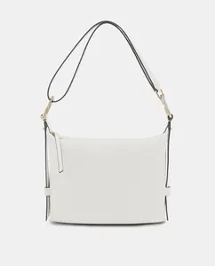 Кожаная сумка с застежкой-карабином Furla, белый