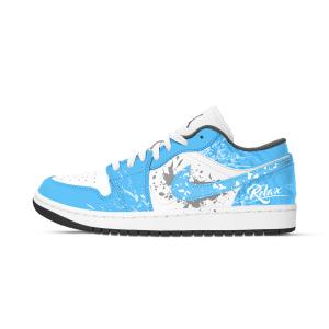 Jordan Air 1 Jade Sea устойчивые к истиранию винтажные баскетбольные кроссовки unisex blue white