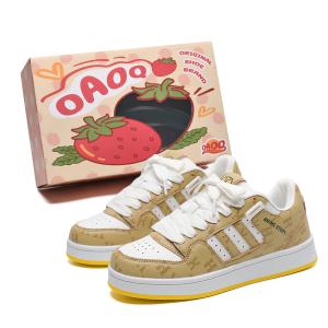 OAOQ Унисекс низкие скейтерские кеды с амортизацией, увеличенной высотой, устойчивостью к истиранию, легкие, нескользящие, цвет хаки-белый, цвет Khaki White