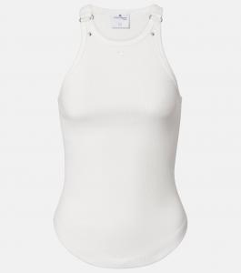 Безрукавка из хлопка с рубчиком Buckle 90's Courrèges, Heritage White