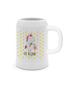 Веганская пивная кружка в форме единорога с белой надписью Mr. & Mrs. Panda