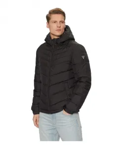 Куртка с капюшоном на подкладке - черная Guess, черный