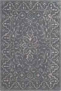 Ковер напольный SAFAVIEH, 61 x 92 см, Glamour Collection Steel / Blue GLM516B ручной работы премиум шерсть и вискоза