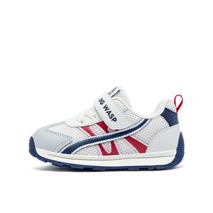 Детские легкие дышащие повседневные кроссовки с амортизацией и поддержкой Rebound для детей 3-7 лет BIG WASP, бежевый/синий