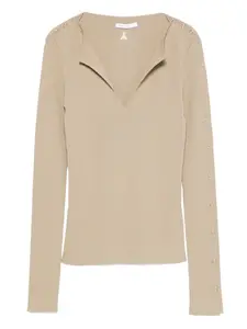 Свитер в рубчик Patrizia Pepe, нейтральный