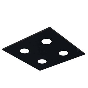 Потолочный светильник Lumicom River Square 4X, 40x4x40 см, черный