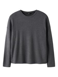 TWO SOON Вязаный топ темно-серого меланжевого цвета