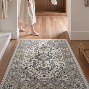 Dajiang Ковер 120х180 см в винтажном персидском стиле, долговечный, для прихожей, легко чистится, Olympic