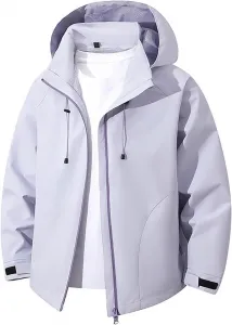 Мужская ветровка из софтшелла, водонепроницаемая, легкая, для походов, велоспорта, гольфа, прочная, теплая generic, фиолетовый