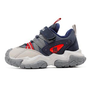 Тонкие утепленные кроссовки для детей. Детская обувь для повседневной жизни. BOBDOG, темно-синий/бежевый