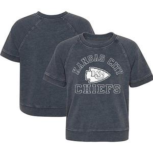 Девчачий джерси raglan heather charcoal kansas city chiefs cheer squad Outerstuff