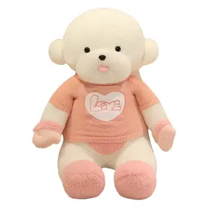 Мягкая и очаровательная одетая кукла щенок померанский шпиц плюшевая игрушка высота 60cm/80cm/100cm/120cm Bitter purchase