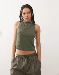 Майка COLLUSION с разрезом по горловине, цвет хаки