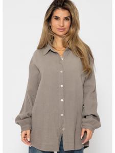 Блузка SASSYCLASSY, серо-коричневый