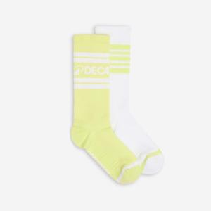 DECATHLON Носки средней длины, 2 пары, жёлтые/белые