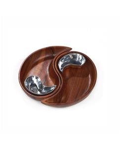 Набор чипсов и соуса «Инь-Ян», 4 штуки Nambé, коричневый