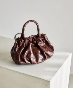 Мини-сумка через плечо с собранными ручками Studio Clip, цвет Brown (50)