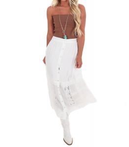 Прибрежный шик кружевная макси-юбка в цвете слоновой кости Illa Illa