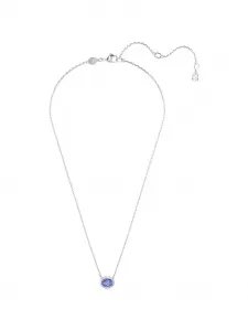 Овальное подвесное ожерелье Constella Swarovski, серебряный