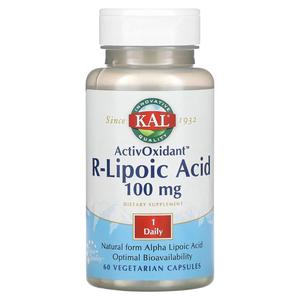 Добавка KAL ActivOxidant R-Lipoic Acid 100 мг