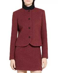 Чистая куртка с круглым вырезом Theory, красный