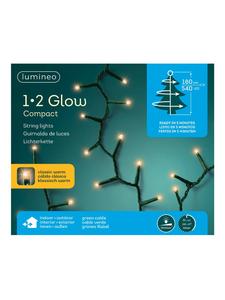 Lumineo Гирлянда из 1-2 светодиодов Glow Compact 540, длина кабеля 1,8 м, зеленый цвет, классический теплый белый
