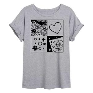 Детская футболка большого размера с рисунком SpongeBob Grid Licensed Character