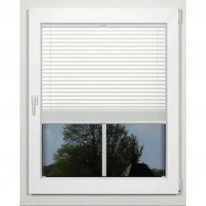 Жалюзи плиссе Indeko «superior», затемняющие, энергосберегающие, с сверлением, натяжные, на заказ, цвет weiß + weiß