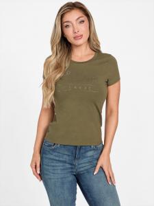 Футболка Eco Viktoria с камнями Guess Factory, Dusty Sage