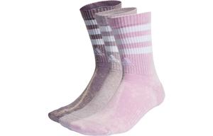 Унисекс гольфы Adidas, 3 pack (темно-серый фиолетовый+светло-фиолетовый+светло-розовый)