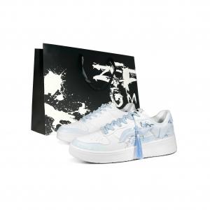 LINING Кроссовки для скейтбординга Pontoon Boats, нескользящие, износостойкие, дышащие, с низким верхом, мужские, белые, синие