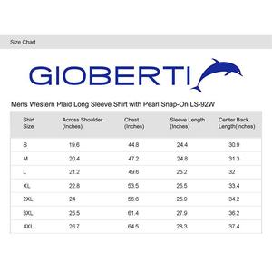 Gioberti Мужская рубашка в клетку с длинным рукавом в стиле вестерн и жемчужными кнопками, цвет Blue Khaki White