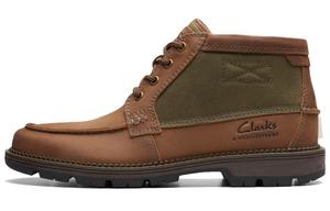 Clarks Водонепроницаемые нескользящие короткие уличные ботинки мужские коричневые Brown 261759017, цвет Brown 261759017