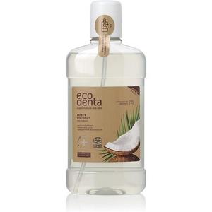 Ополаскиватель для рта без фтора, без спирта, сертифицированный органический ополаскиватель для рта с мятным кокосом и неприятным запахом изо рта, 500 мл, Ecodenta