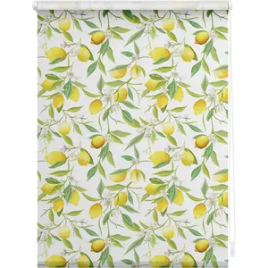 LICHTBLICK ORIGINAL рулонная штора с боковым подъемом «Rollo Klemmfix, без сверления, затемнение, салатовый - желто-зеленый», затемнение, энергосберегающее затемнение, свободно висит