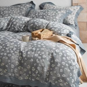 Antarctic Комплект постельного белья 1,5 м, 4 предмета: пододеяльник 200x230 см, простыня, 2 наволочки, цвет Shu Yi Ba Gray, класс A, двухслойная пряжа, детское качество