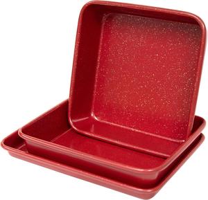 Набор посуды для выпечки CasaWare Ultimate Series Commercial Weight Toster Oven, 3 предмета, красный