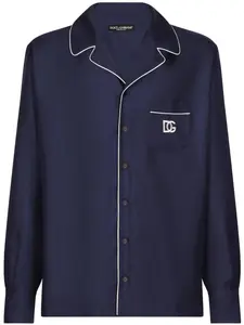 Рубашка DG Essentials с нашивкой-логотипом DOLCE & GABBANA, синий
