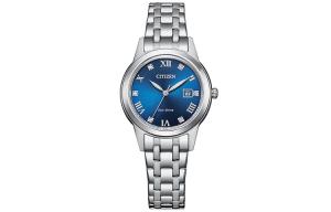 CITIZEN Часы Ecology Drive Collection Solar Quartz Movement Stainless Steel Strap Watch Women's Watch Blue Dial FE1240 81L, Blue Dial
