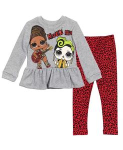 Комплект из флисового свитшота и леггинсов для девочек (4–18–20 лет) L.O.L. Surprise!, мультиколор