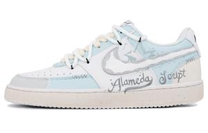 Nike Court Vision 1 Многофункциональная облегающая молодежная нескользящая амортизирующая низкая обувь для скейтбординга мужская ледяная синяя