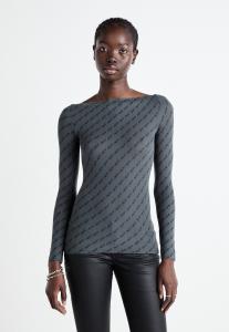 Топ с длинными рукавами SHEER BOATNECK LONGSLEEVE Weekday, серый