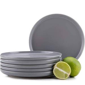 Набор тарелок 6 шт. десертные тарелки на 6 персон. Konsimo, серый
