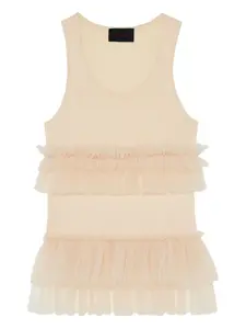 Декорированный топ с тюлем Simone Rocha, нейтральный