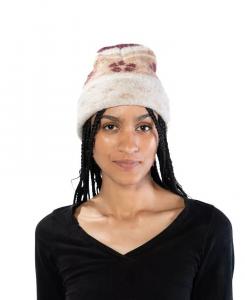 Шапка-бини с цветочными манжетами Marcus Adler, слоновая кость