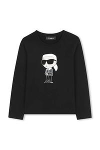 Детский лонгслив Karl Lagerfeld, черный