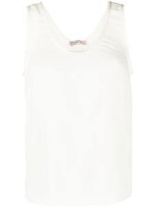 TWINSET топ с фестонами, белый